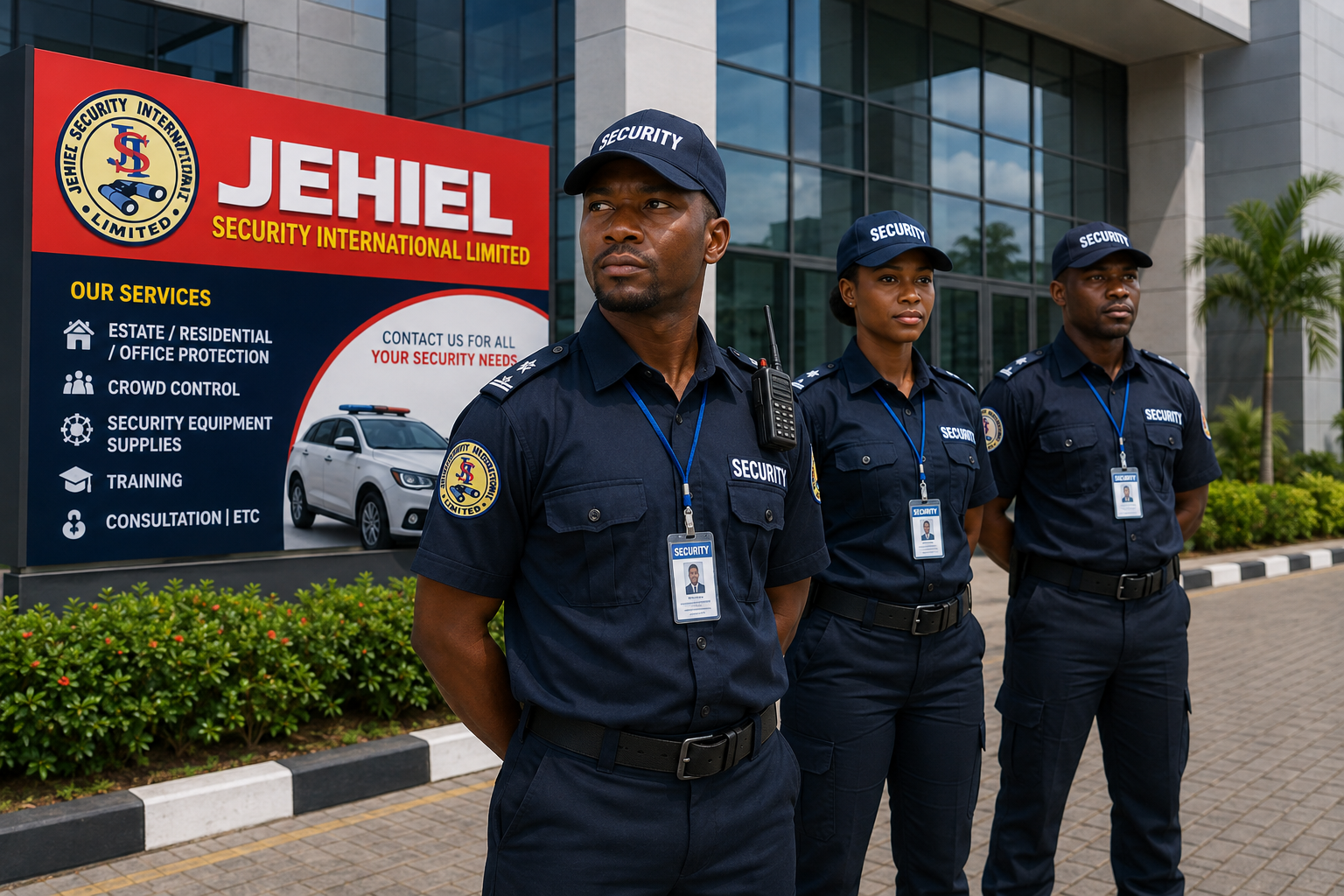 Jehiel Security International Limited security personnel managed and coordinated by GBMS